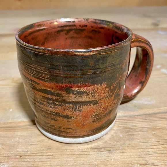 Hand Crafted Other - Handmade Ceramic Teacup Mug with Copper Glaze